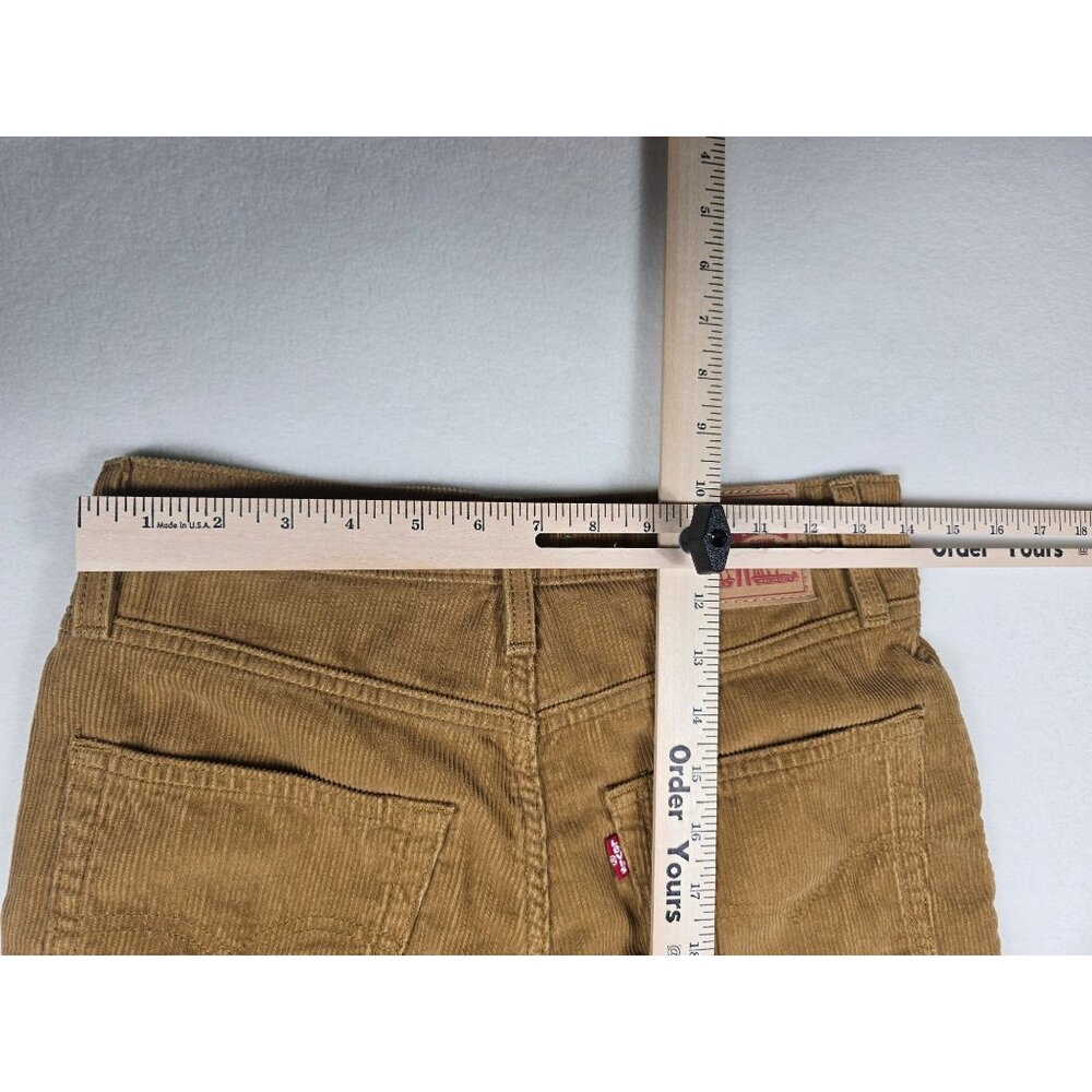 Levis 94 Baggy Corduroy Pants Womens Size 26 Tan 100% Cotton Straight Leg - Picture 7 of 8